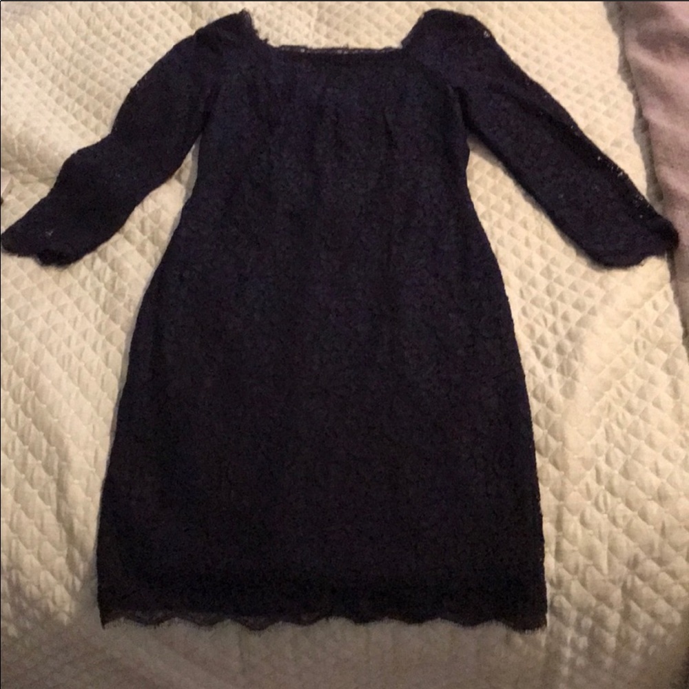 Adrianna Papell Navy Lace Dress